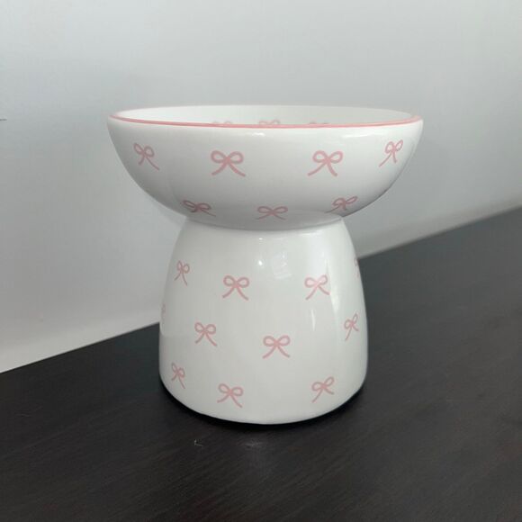 Kawaii Elevated Stoneware Ceramic Cat Bowl Set - Picture 3 of 9